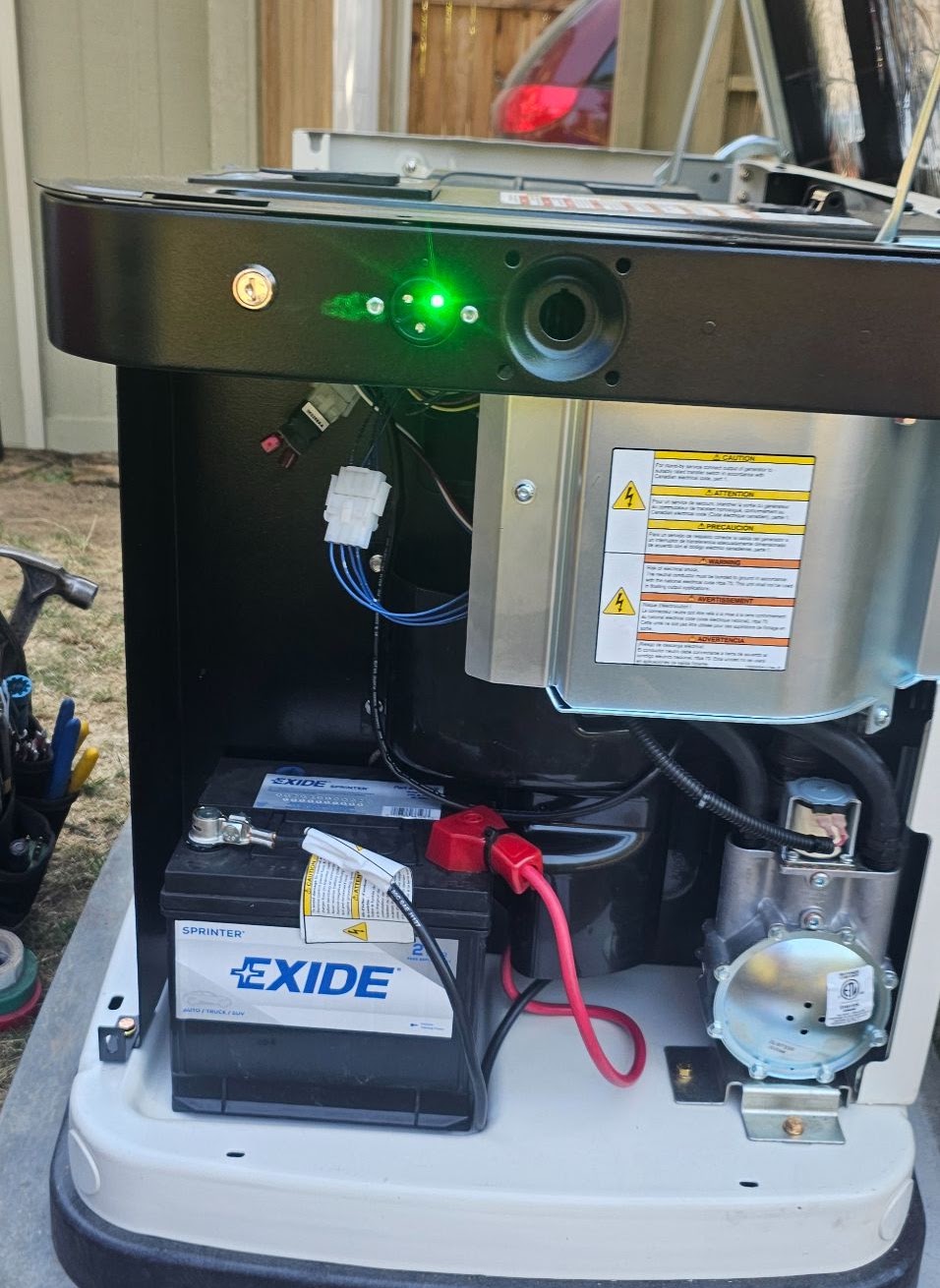 Standby generator battery and control wiring connected during startup in Vancouver, WA